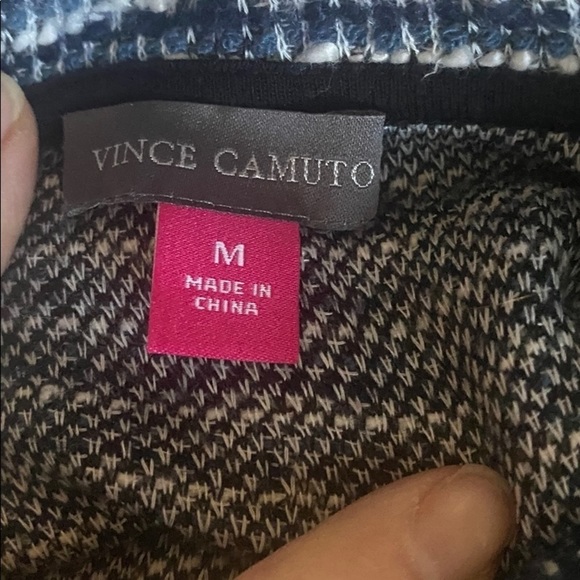 Vince Camuto Blue white textured Sweater, Sz Med‎ - Picture 6 of 7